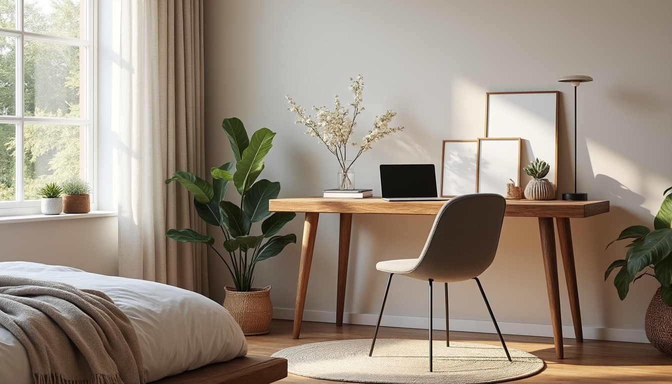 découvrez comment aménager un coin bureau confortable dans votre chambre pour allier style et praticité. transformez votre espace en un havre de travail apaisant grâce à nos astuces d'organisation et de décoration.