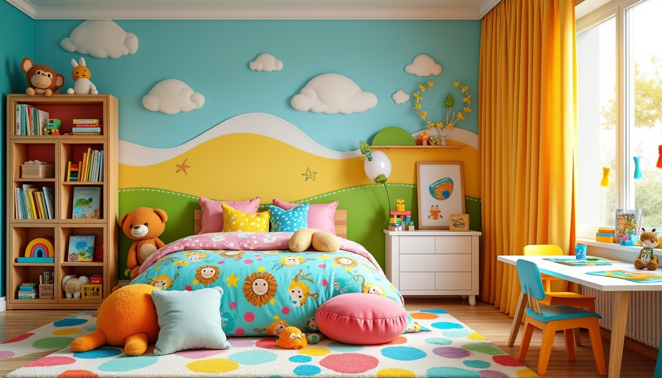 découvrez des idées inspirantes pour aménager une chambre d’enfant colorée et ludique, alliant créativité et fonctionnalité. transformez l’espace de votre enfant en un véritable univers de jeu et d’apprentissage grâce à des astuces déco, des choix de couleurs vives et des meubles adaptés. laissez libre cours à l'imagination et créez un havre de paix joyeux et stimulant pour votre petit.